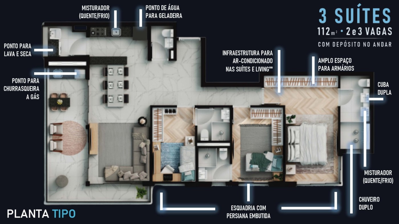 Apartamento, 3 quartos, 86 m² - Foto 36